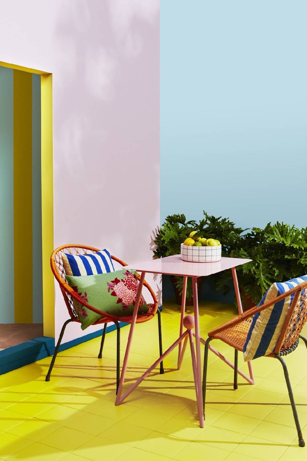 Lisa Corti tessuto da esterni stripes blue natural Offerta settimanale