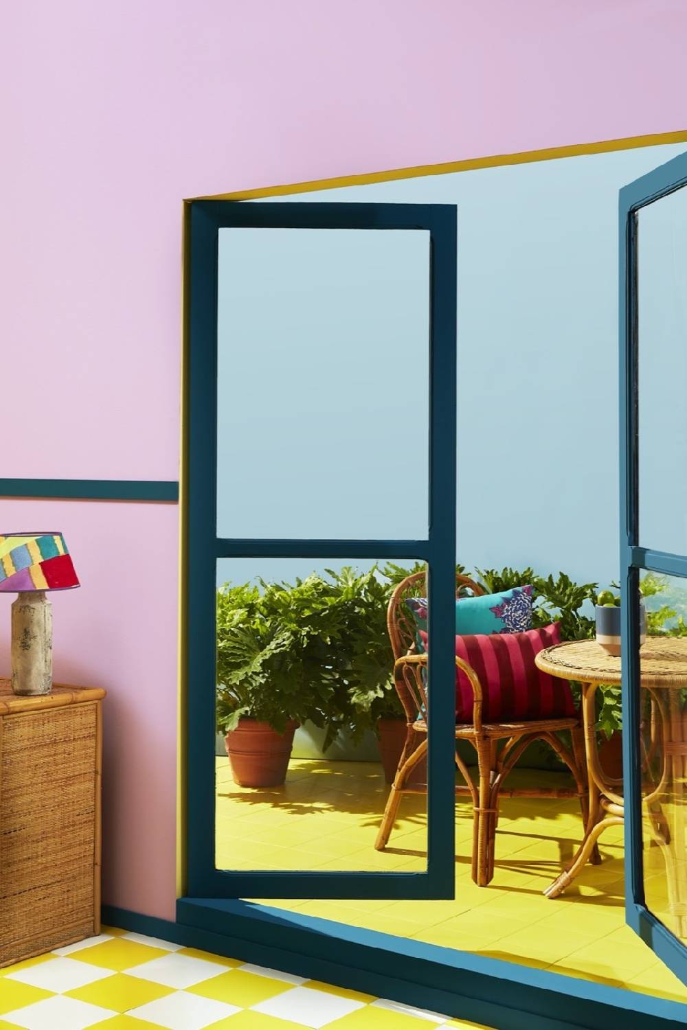 Lisa Corti tessuto da esterni stripes old pink rust Ritorno libero