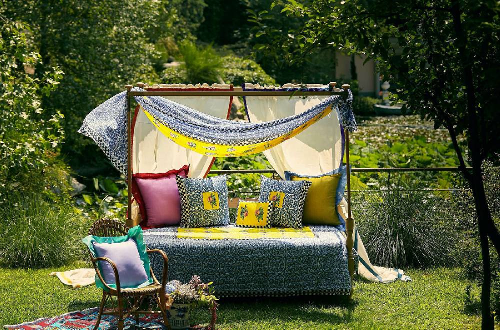 Lisa Corti tenda cotone 120x330cm bordo maroon Fino al 60% di sconto