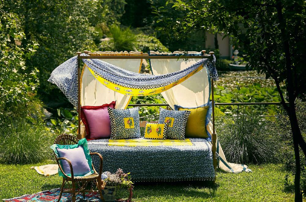 Lisa Corti tenda cotone 100x250cm bordo peacock Fino al 55% di sconto