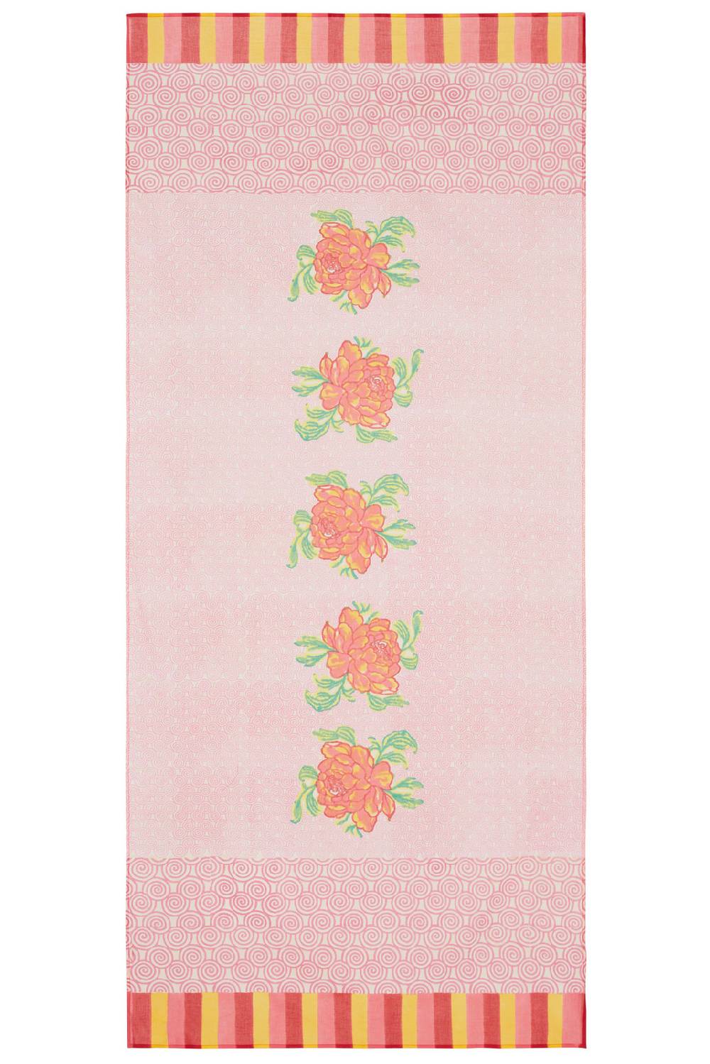 Lisa Corti tenda mussola di cotone 110x240cm camelia magenta pink Italy