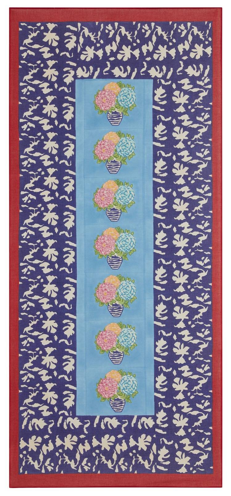 Lisa Corti tenda mussola di cotone 110x240cm lisa corti x la minervetta blue pot sky Italia