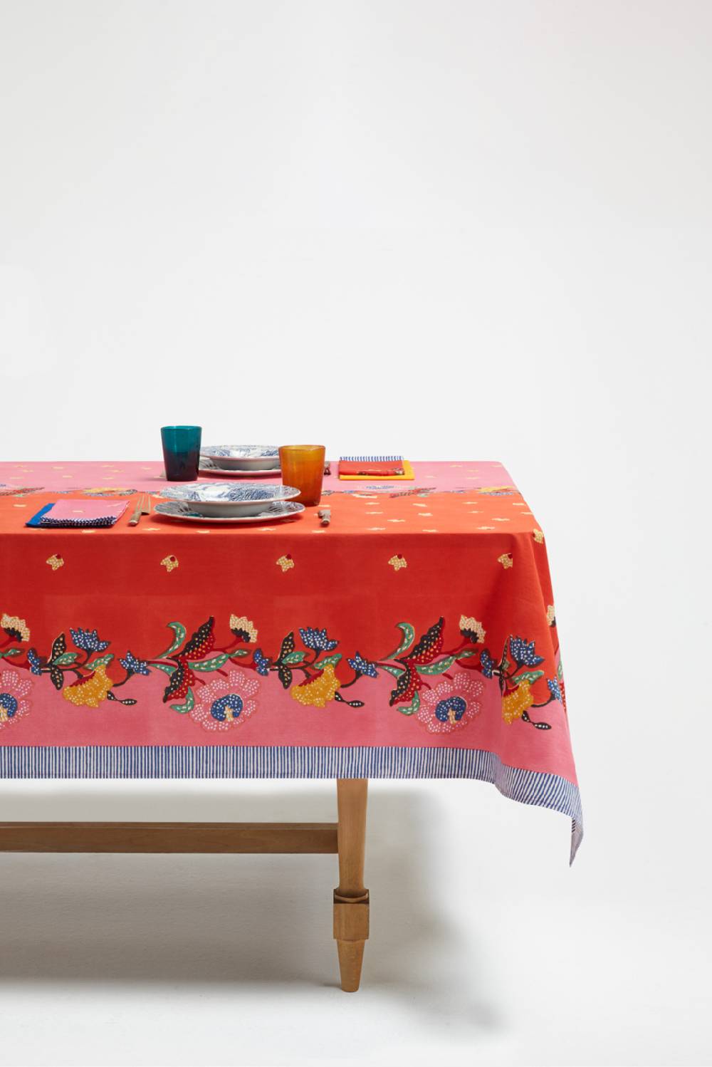 Lisa Corti telo cotone 220x220cm indonesian red rose Promozione Limitata