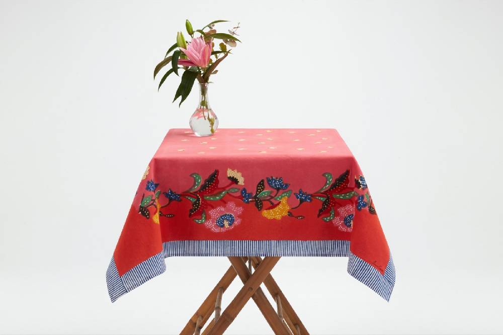 Lisa Corti telo cotone 110x110cm indonesian red rose Shopping Online