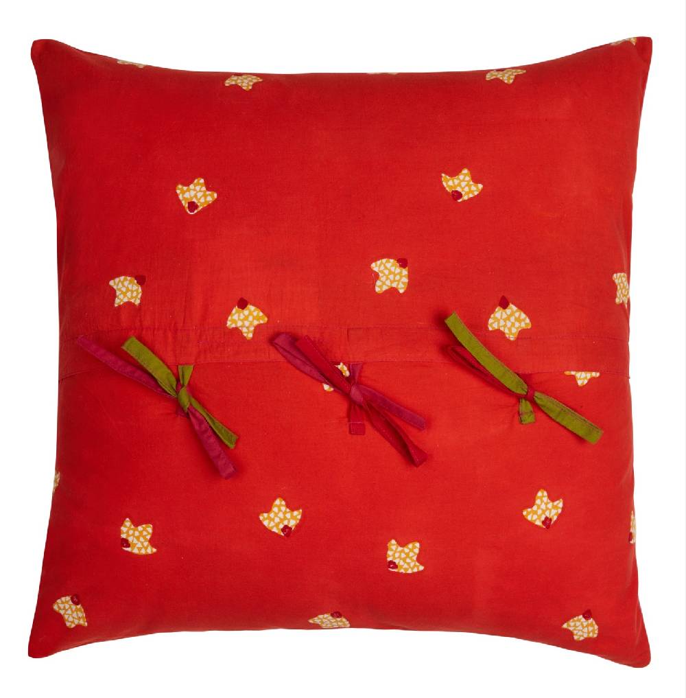 Lisa Corti federa cotone 45x45cm indonesian red rose Sottocosto