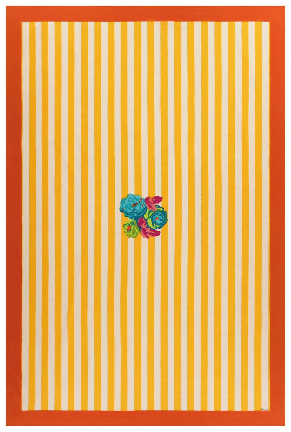 Lisa Corti telo cotone 180x270cm la veste x lisa corti nizam stripes sun yellow natural