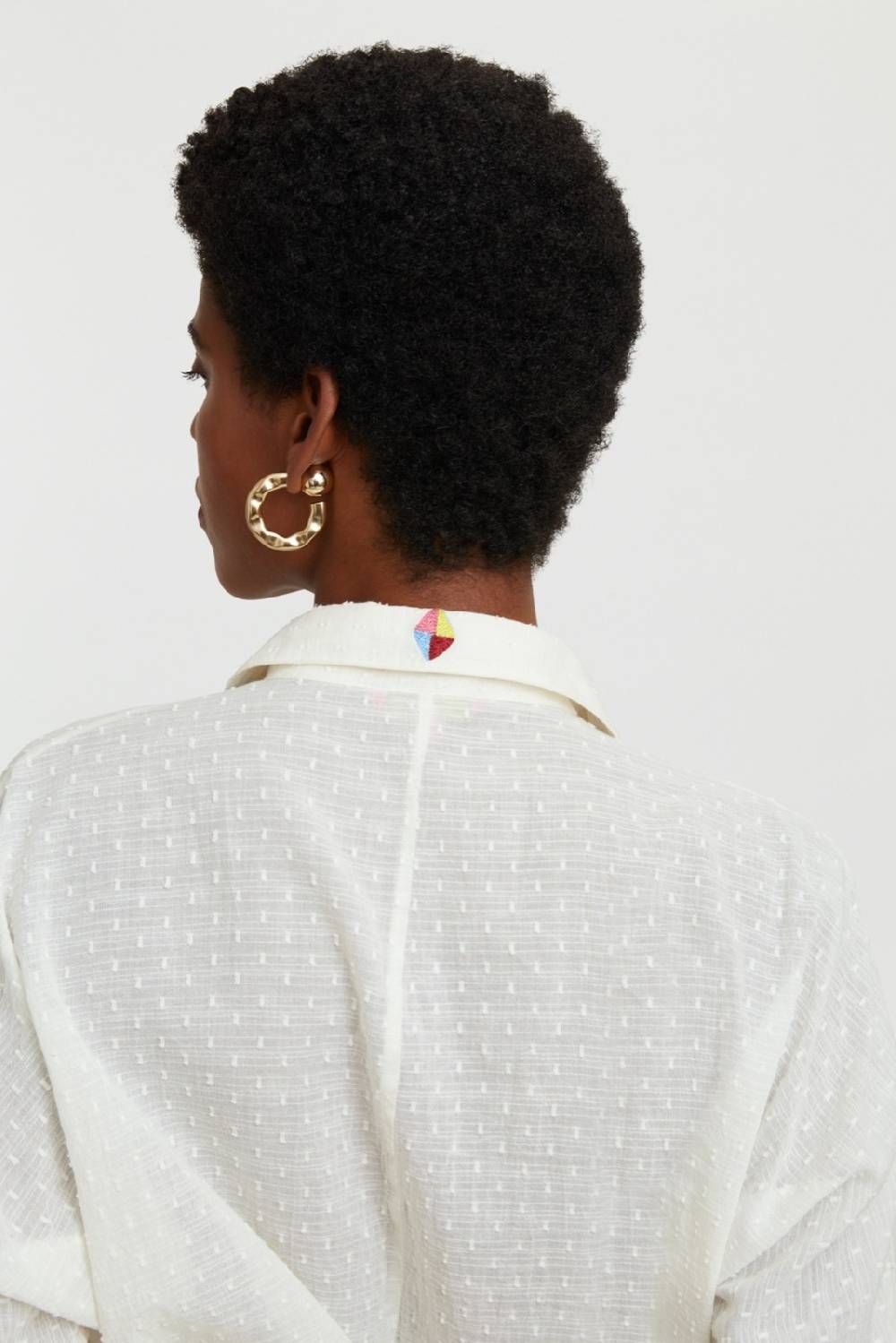 Lisa Corti camicia dahlia plumetis white Offerta Anniversario