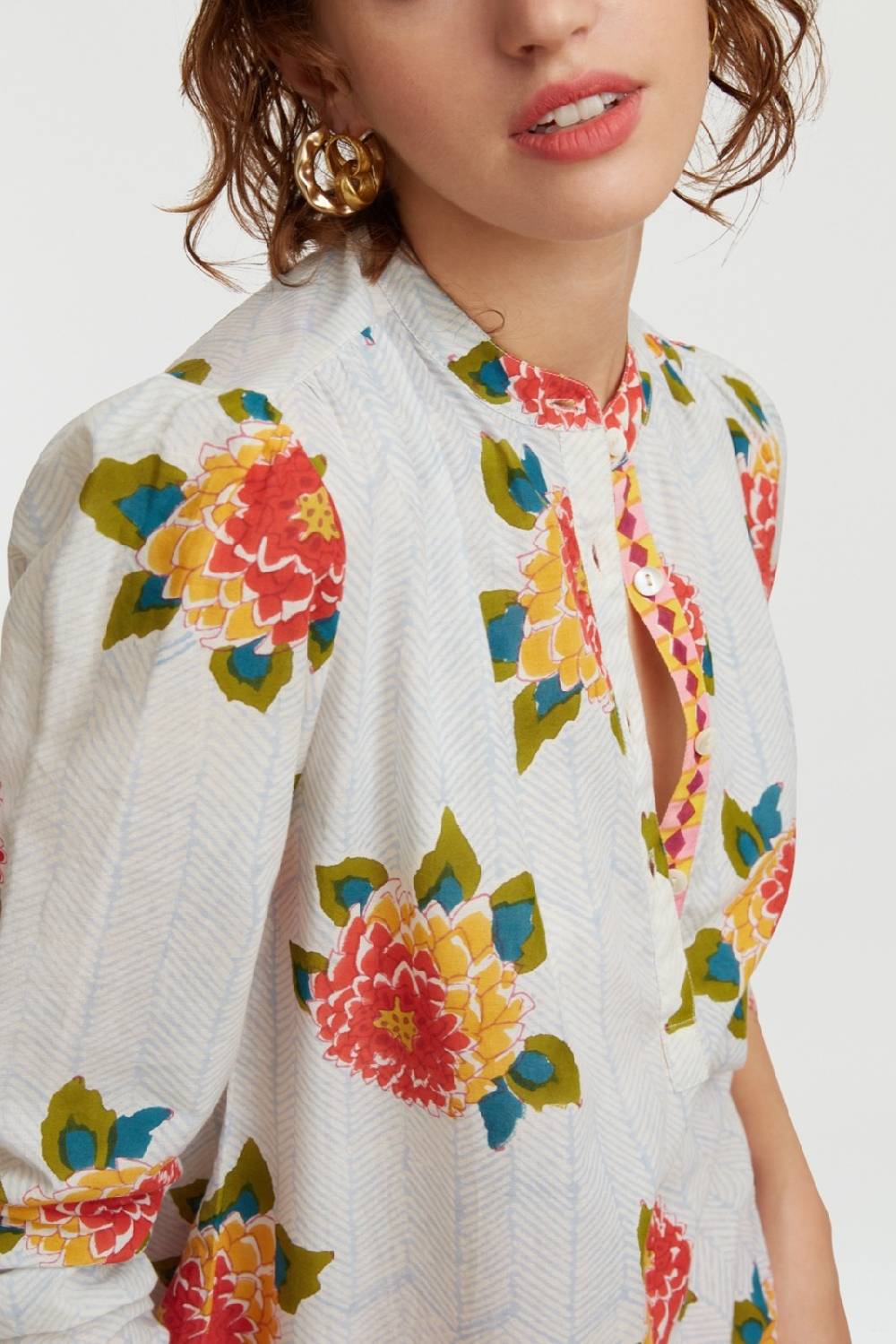 Lisa Corti camicia batumi barwara light blue Vendita calda