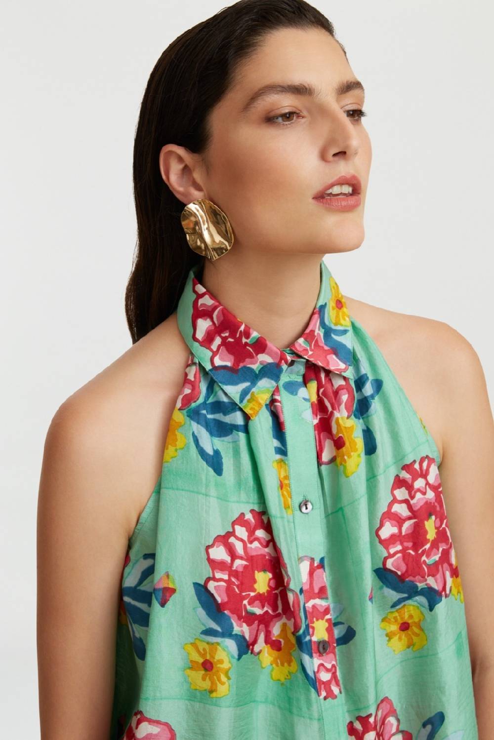 Lisa Corti camicia ava ramye aqua Offerta temporanea