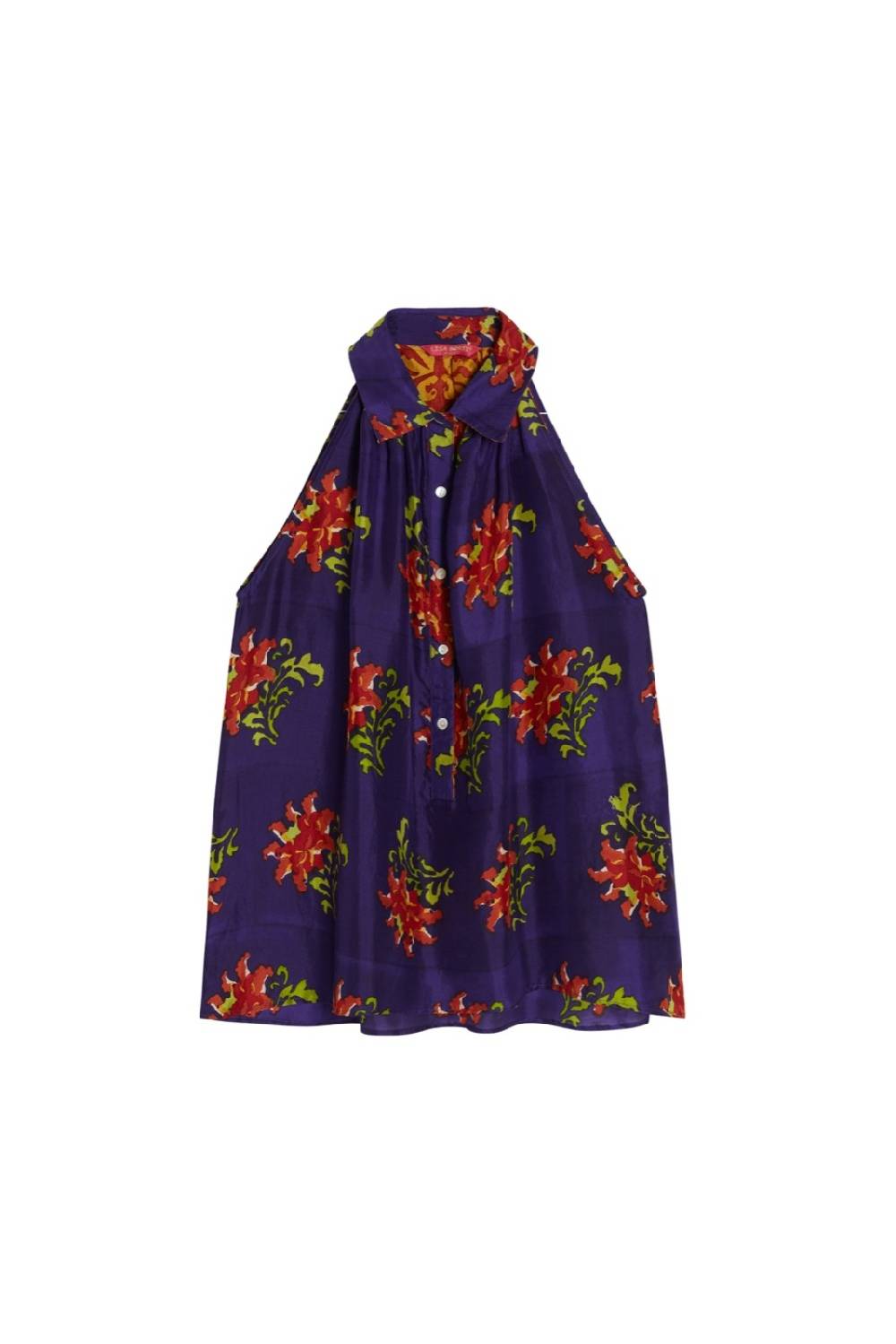 Lisa Corti camicia ava tangeri flower purple Offerte esclusive