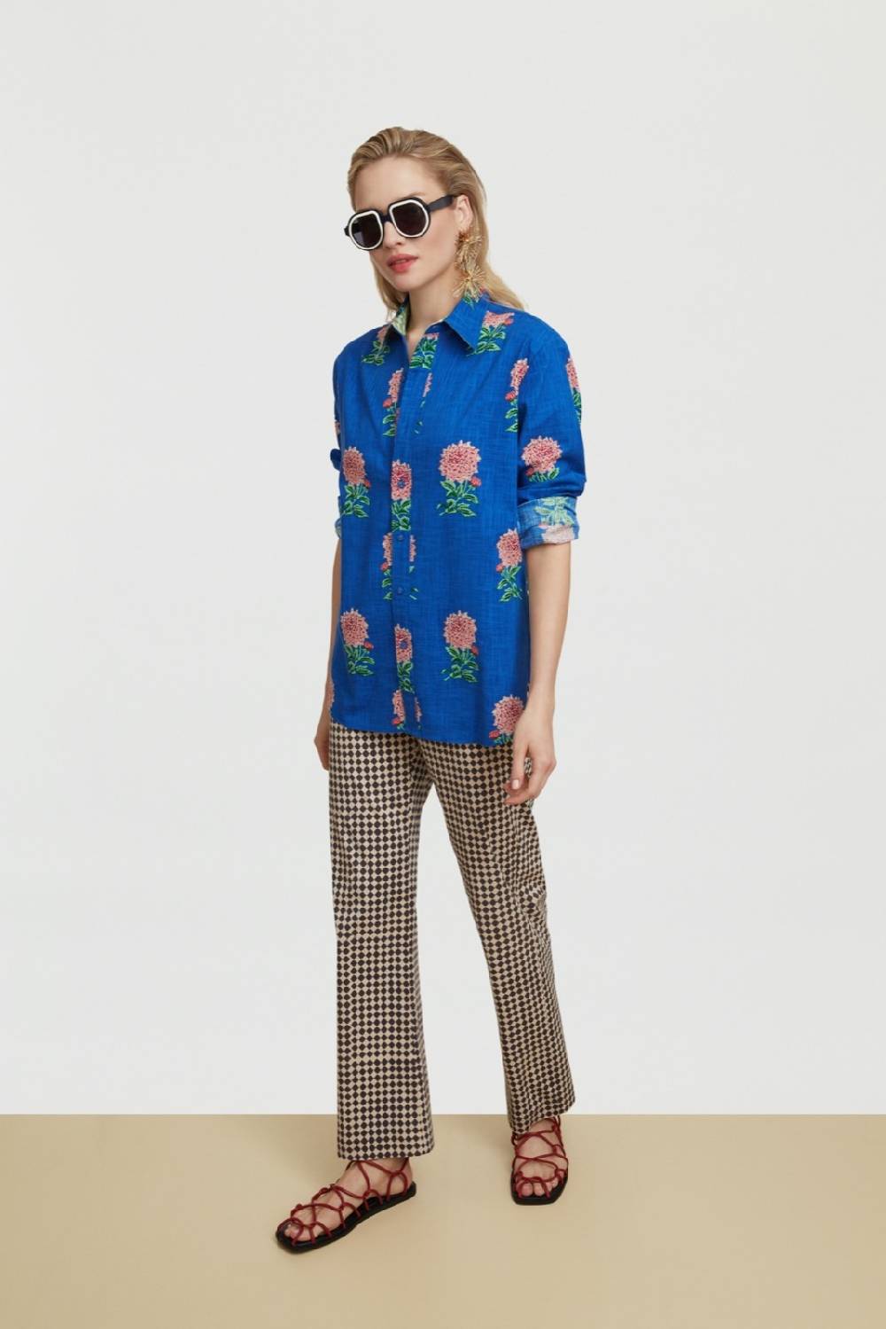 Lisa Corti camicia acapulco mamagoto royal blue Offerte speciali