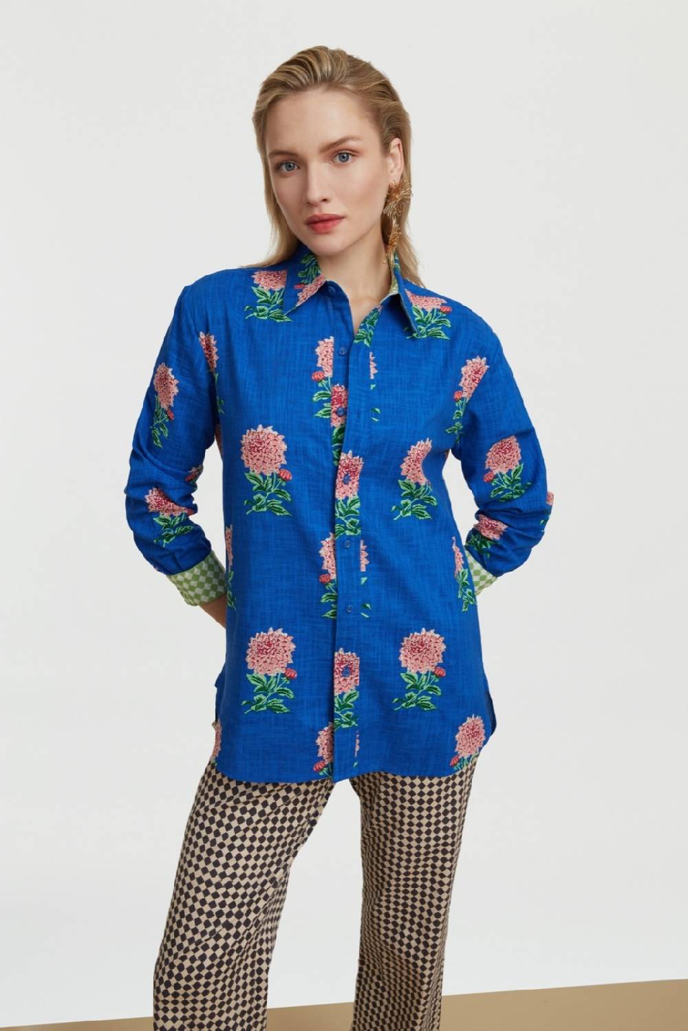 Lisa Corti camicia acapulco mamagoto royal blue Offerte speciali