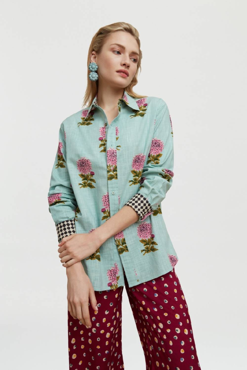 Lisa Corti camicia acapulco mamagoto celadon Enormi risparmi