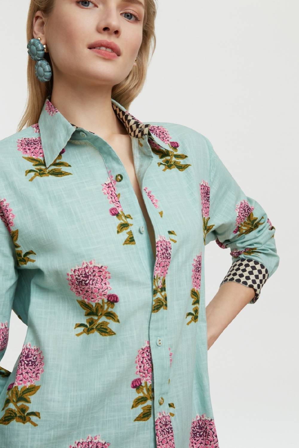 Lisa Corti camicia acapulco mamagoto celadon Enormi risparmi