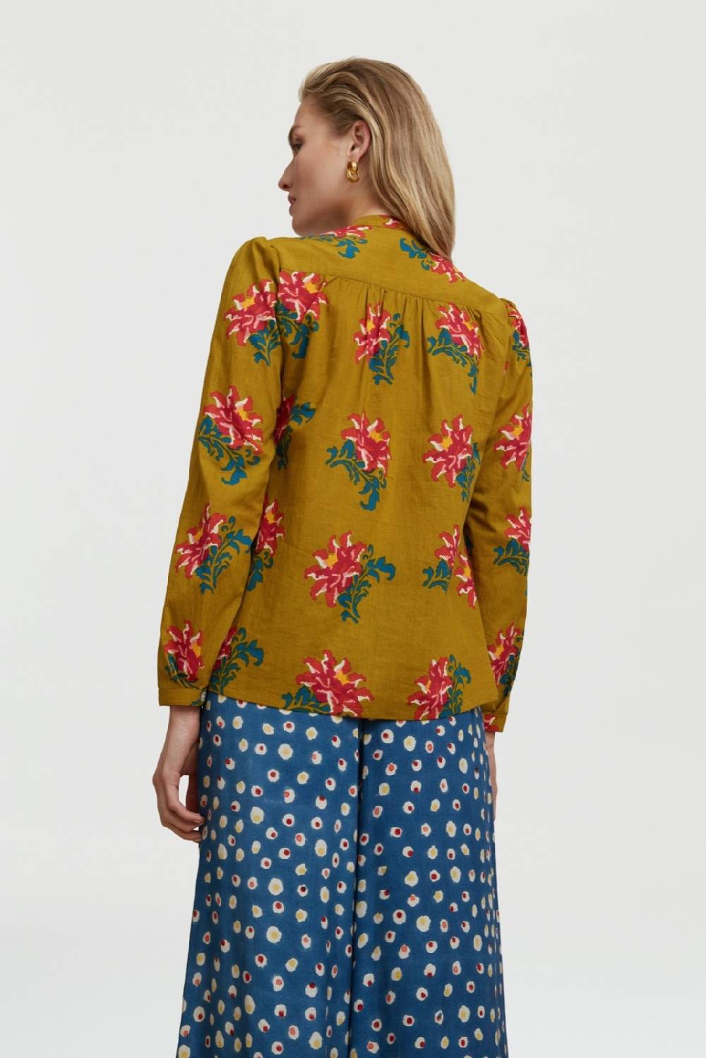 Lisa Corti camicia batumi tangeri rose olive green Offerta settimanale