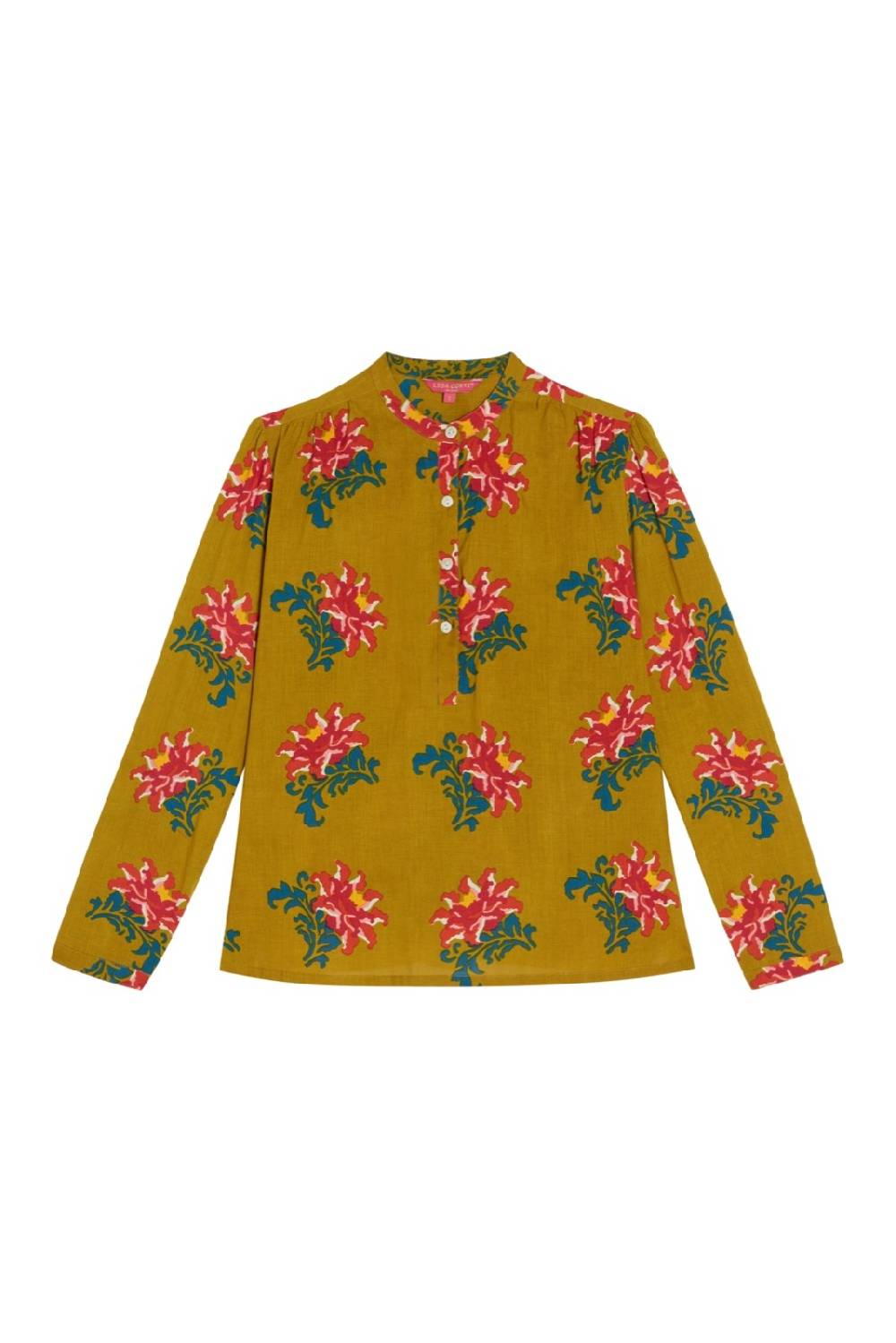 Lisa Corti camicia batumi tangeri rose olive green Offerta settimanale