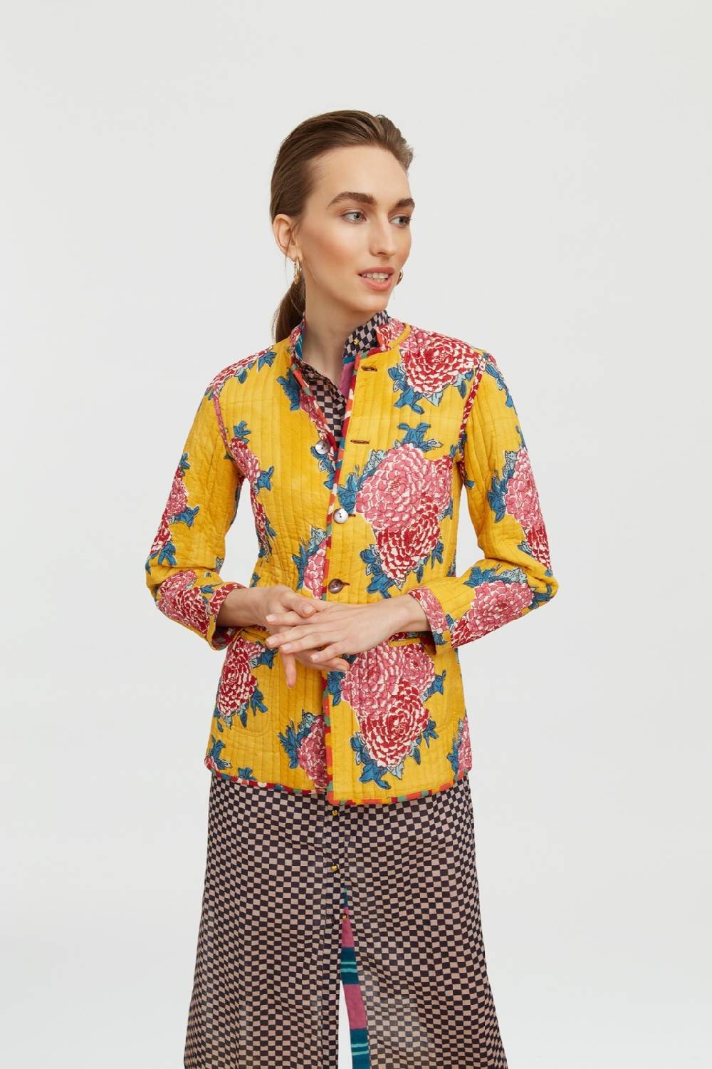Lisa Corti giacca reversibile jhodpuri corolla gold