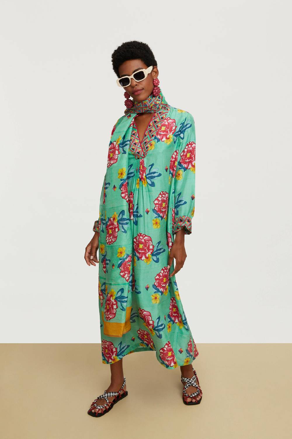 Lisa Corti caftano radha ramye aqua Super sconto