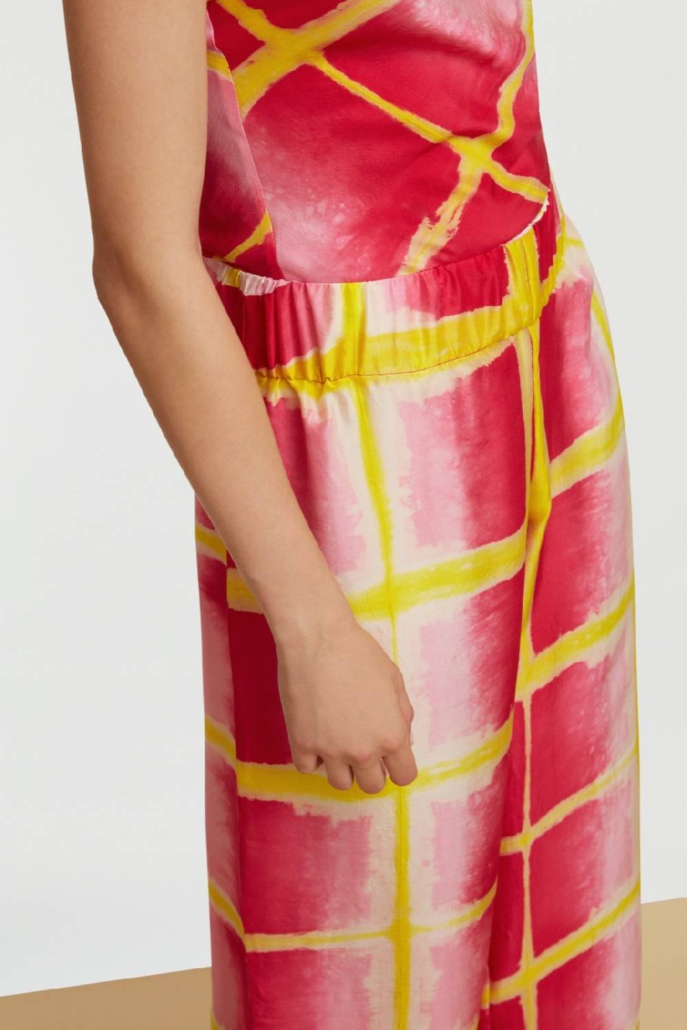 Lisa Corti pantalone onda tangra pink In vendita