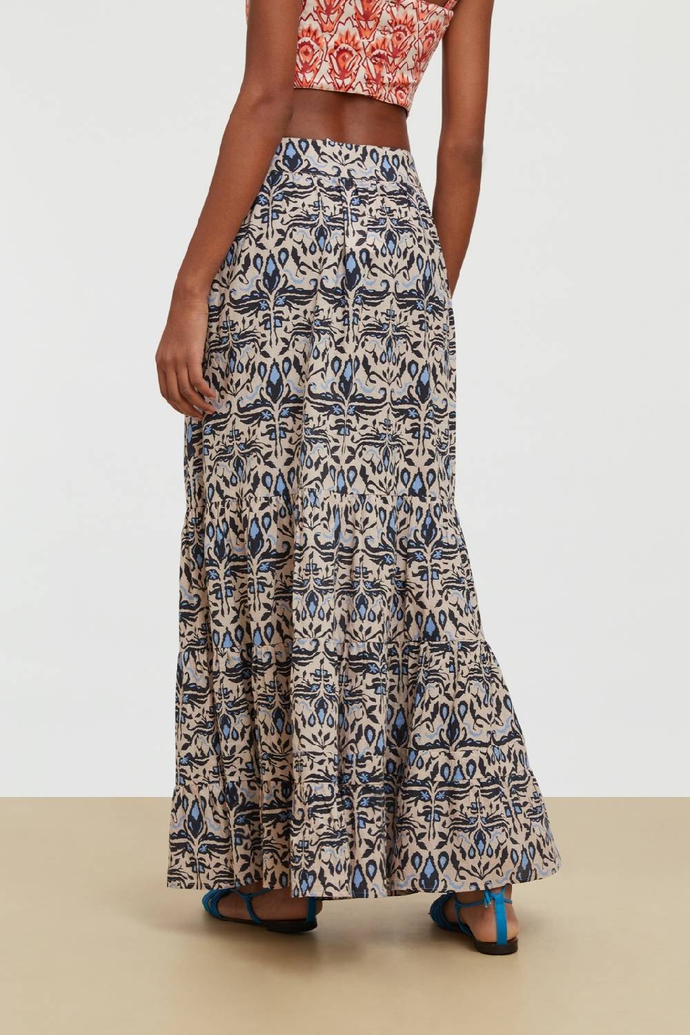 Lisa Corti gonna lehenga abhanery damasque black Promozione