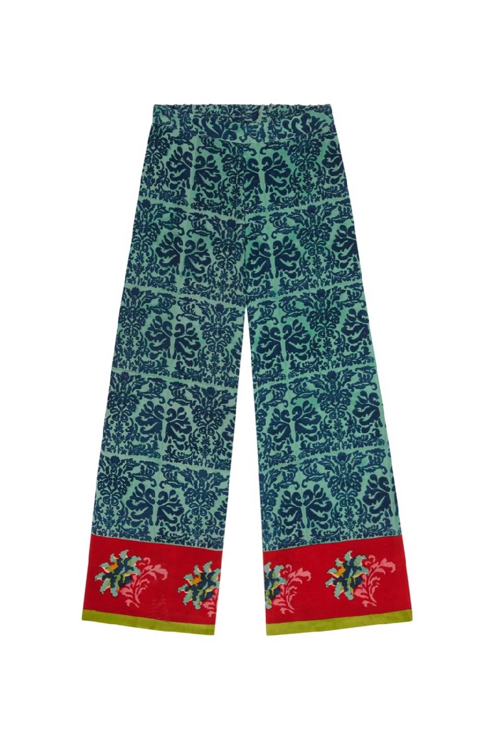 Lisa Corti pantalone burma tangeri flower coral Pezzi Unici