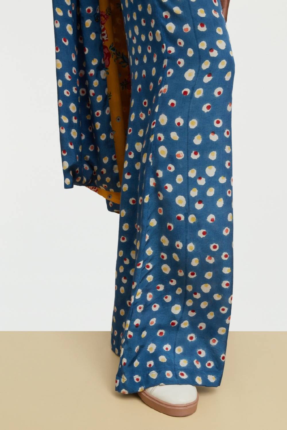 Lisa Corti pantalone evelyn bukhara dots teal Soddisfazione Garantita