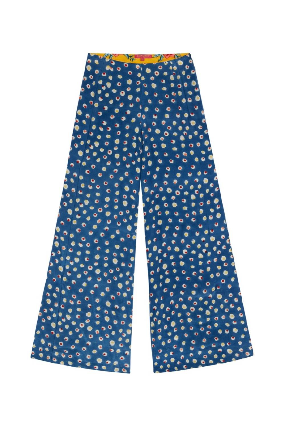 Lisa Corti pantalone evelyn bukhara dots teal Soddisfazione Garantita