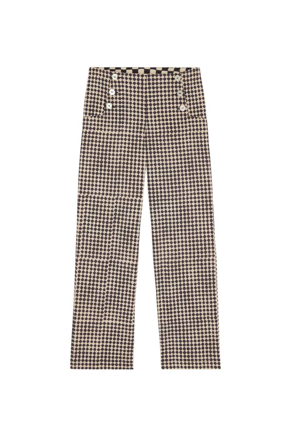 Lisa Corti pantalone marinara diamond check black Negozi Online