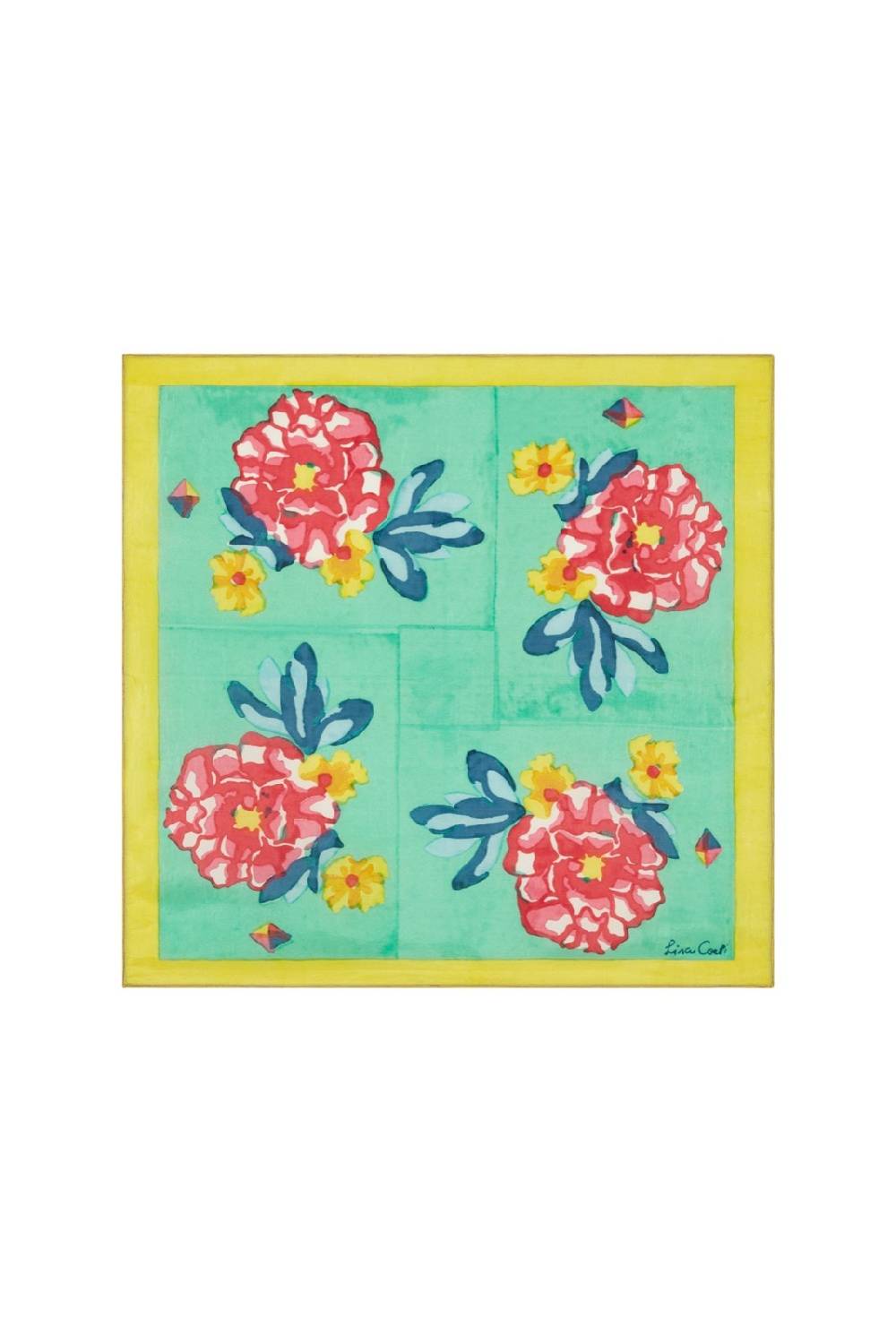 Lisa Corti pochette seta ramye aqua Sottocosto