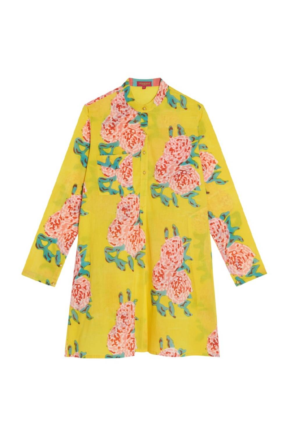 Lisa Corti kurta corta leopard flower yellow Outlet