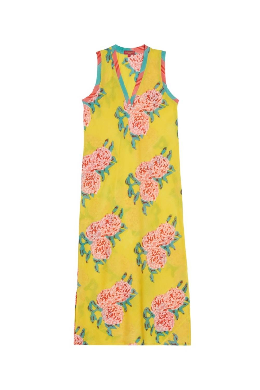 Lisa Corti abito cheack leopard flower yellow Saldi
