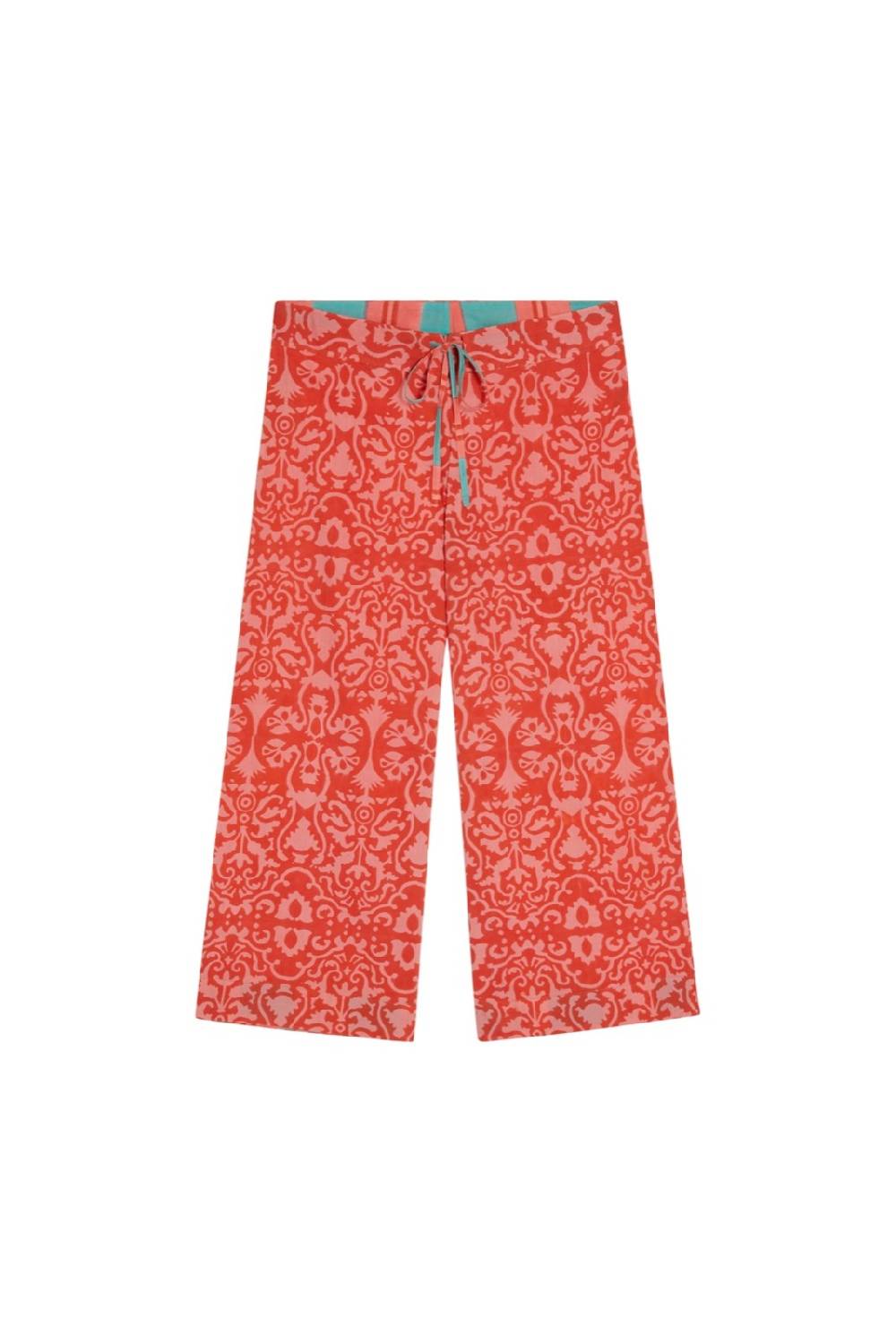 Lisa Corti pantalone cabana damask design red Vendita Economica
