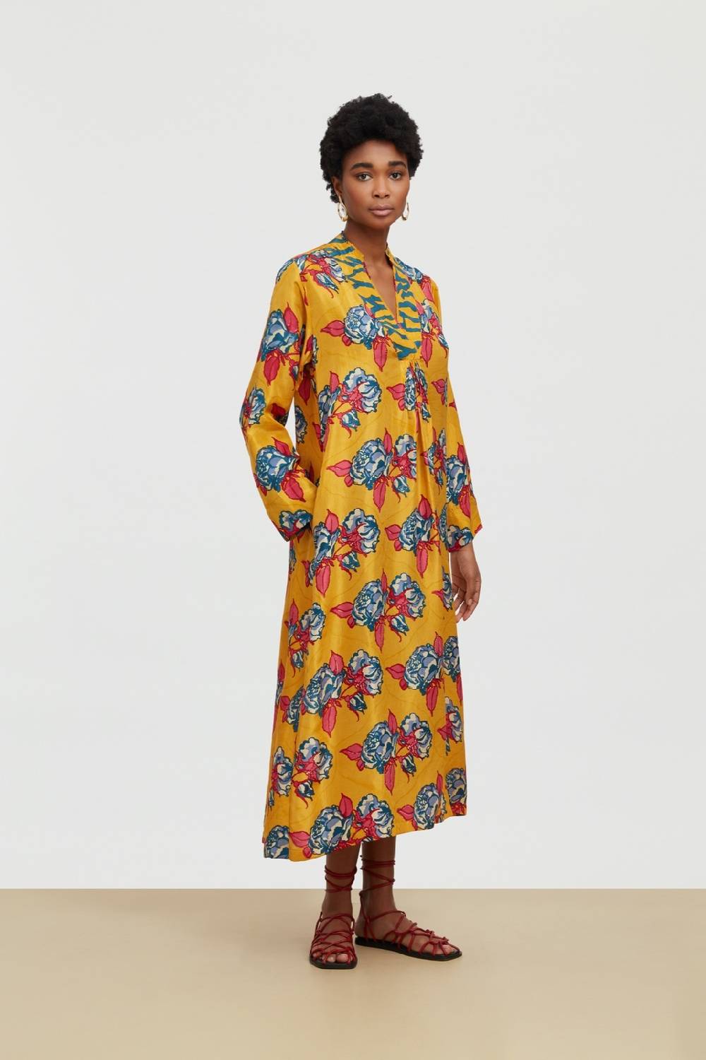 Lisa Corti caftano radha rosa spina orange Moda
