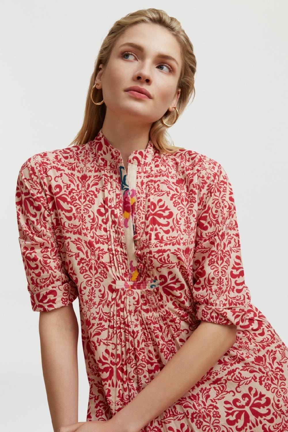 Lisa Corti caftano mirte tangeri damask natural Spedizione gratuita