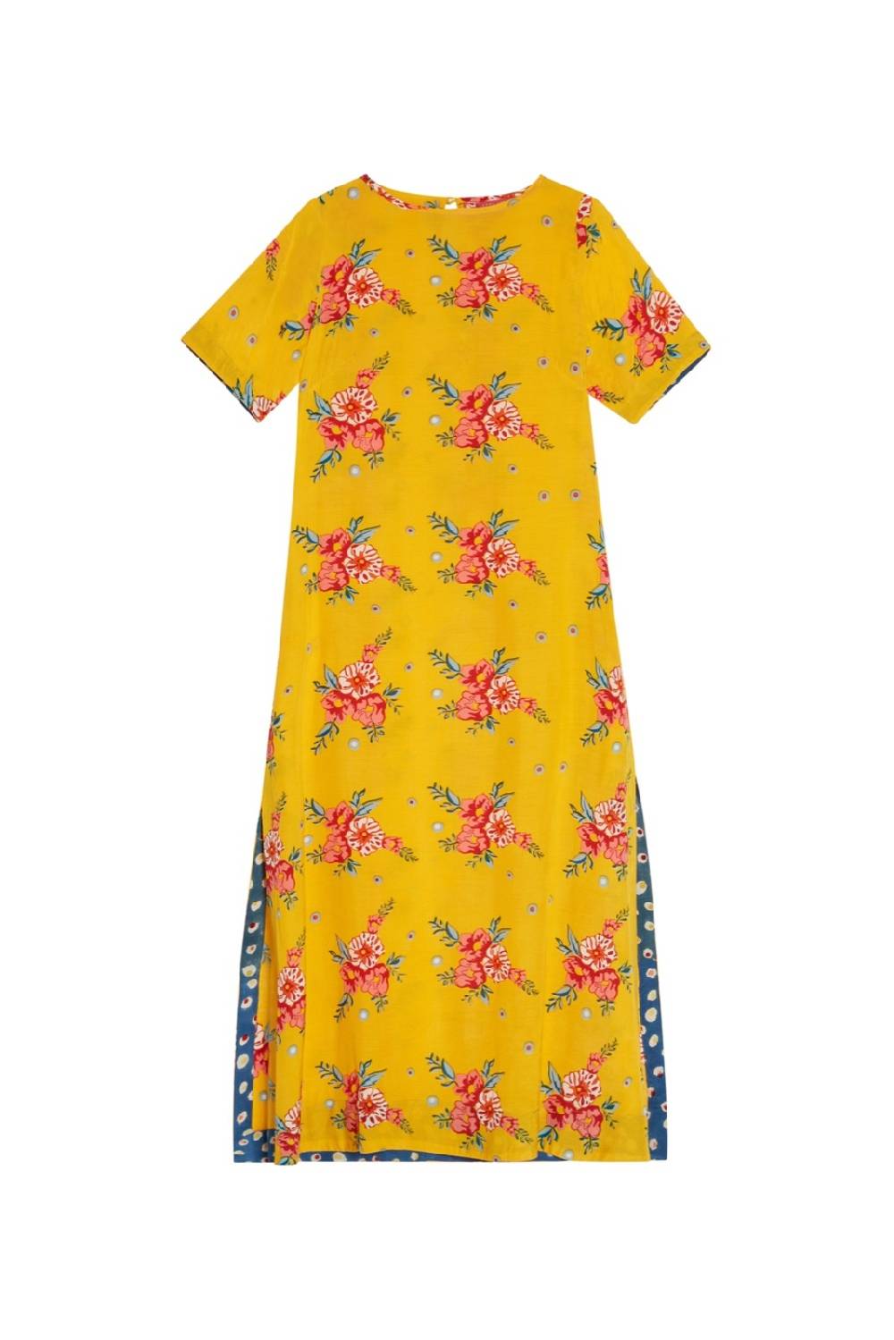 Lisa Corti abito myanmar bukhara flower gold Negozio online di fabbrica