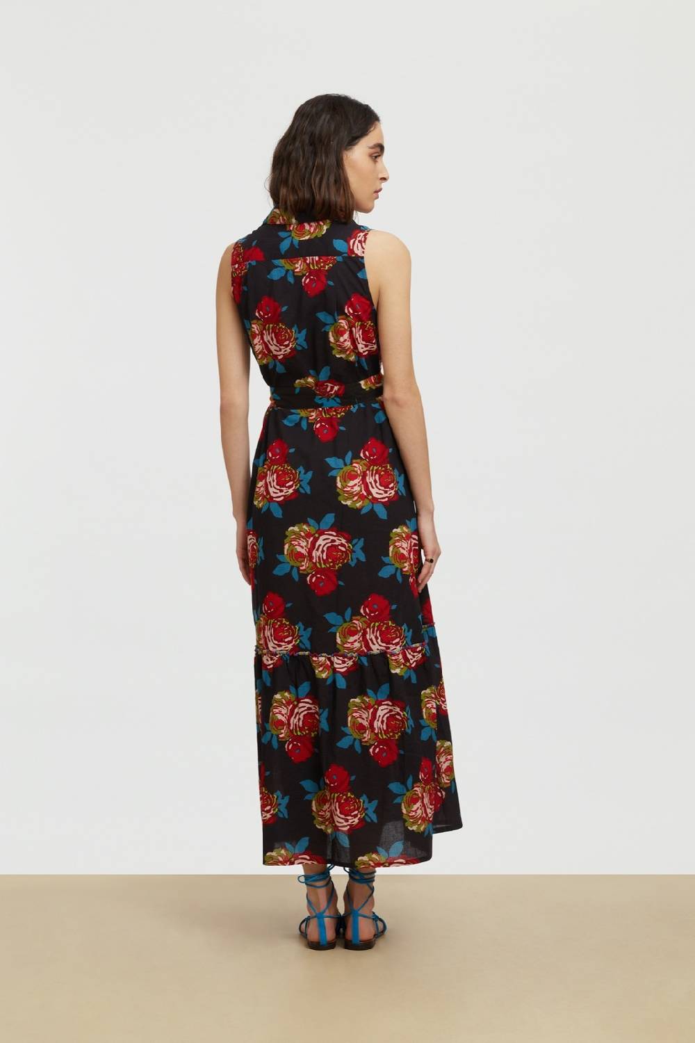 Lisa Corti abito asagao bold rose black Fornitura limitata