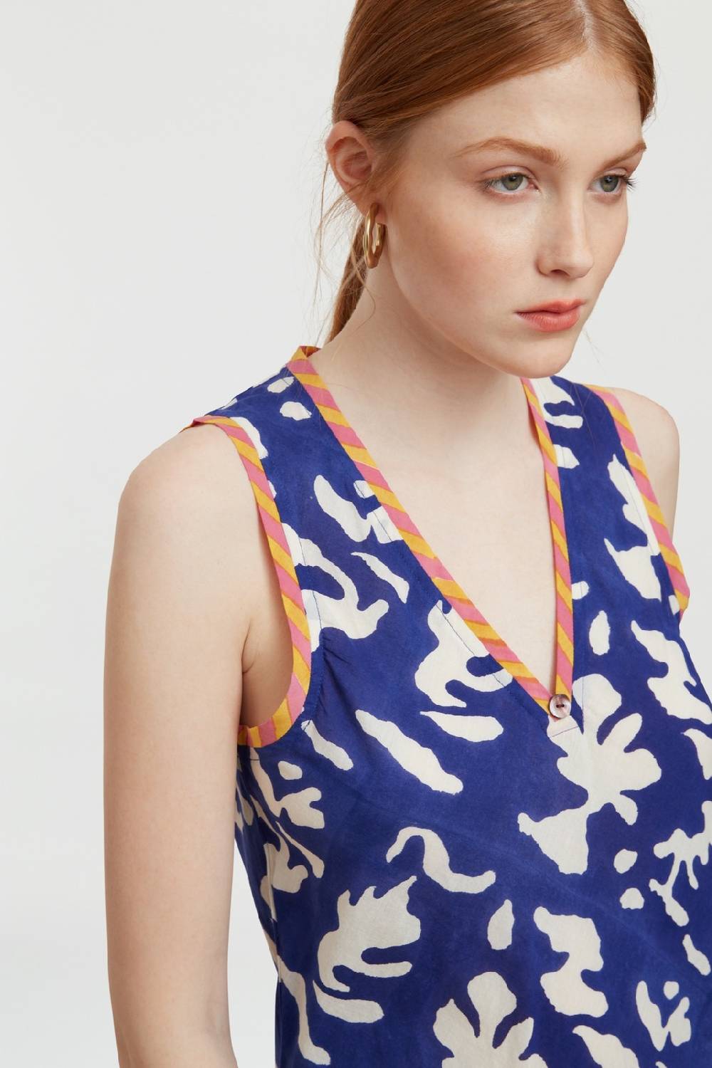 Lisa Corti abito cheack blue pot royal blue Vendite stagionali