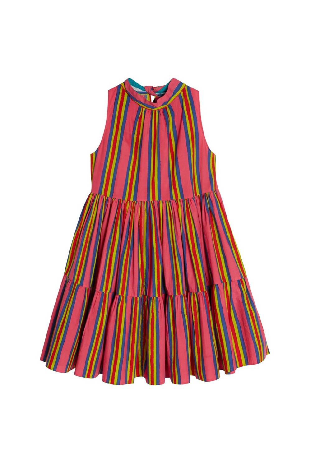 Lisa Corti abito jaipur crazy stripes fucsia Vendita calda