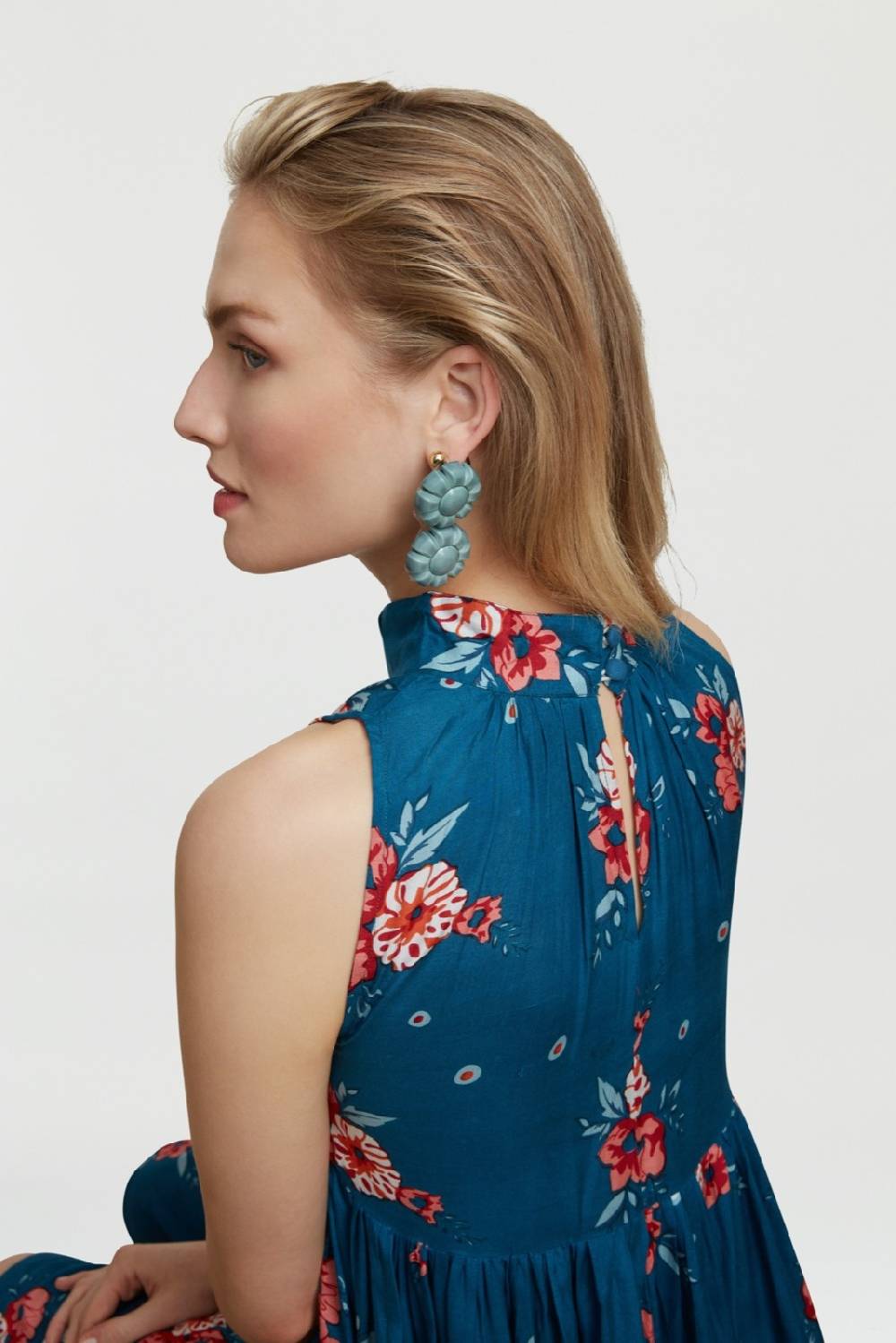 Lisa Corti abito jaipur bukhara flower teal Comprane uno, ottenene uno gratis