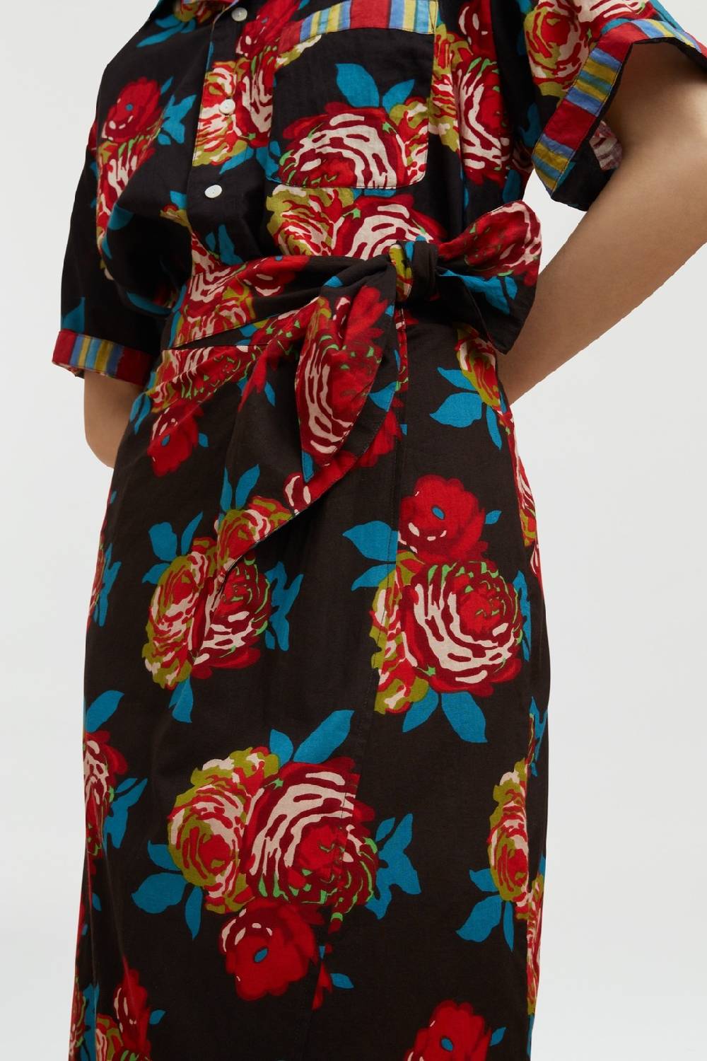 Lisa Corti gonna pareo bold rose black Offerte speciali