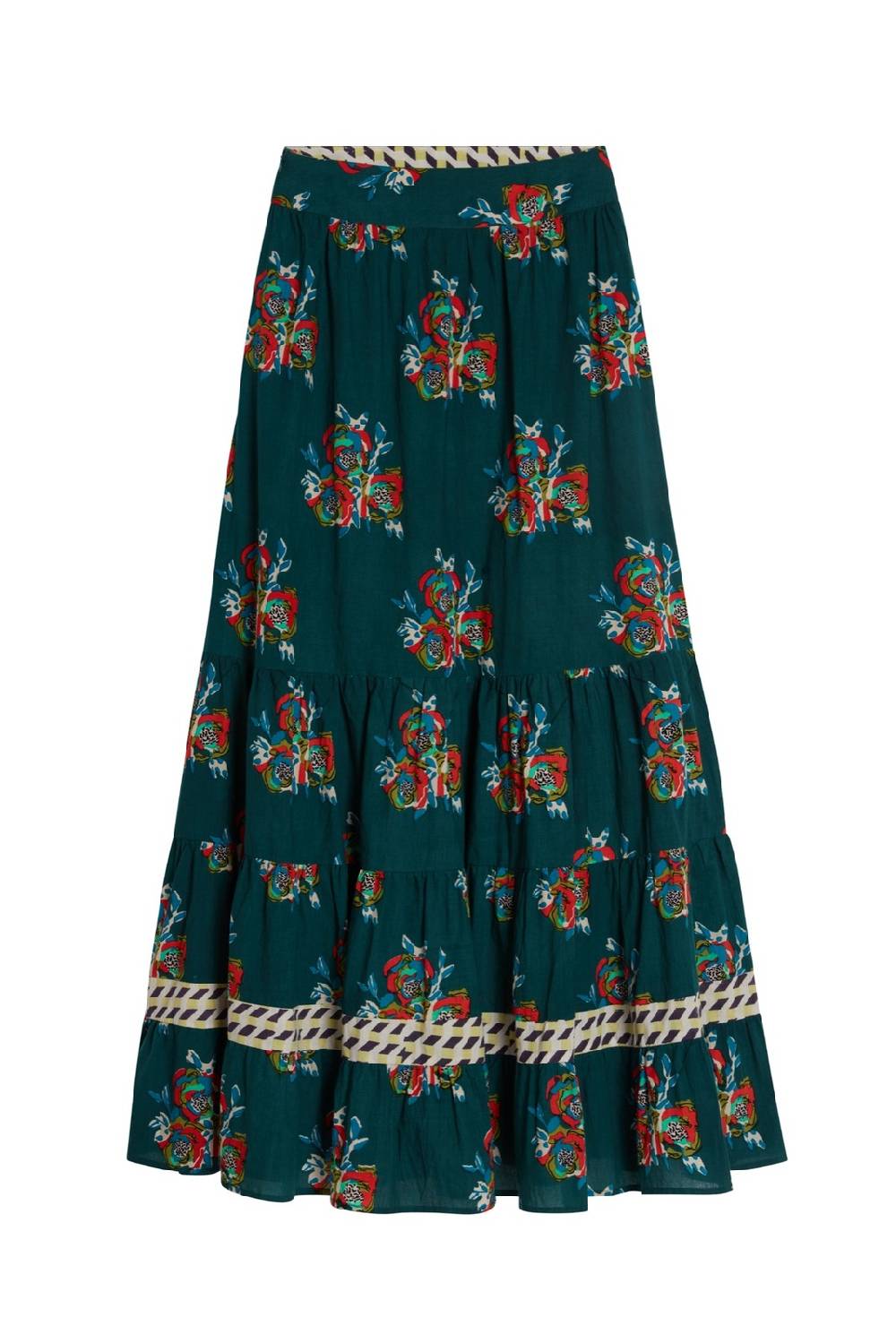 Lisa Corti gonna lehenga cubist rose peacock Enormi risparmi