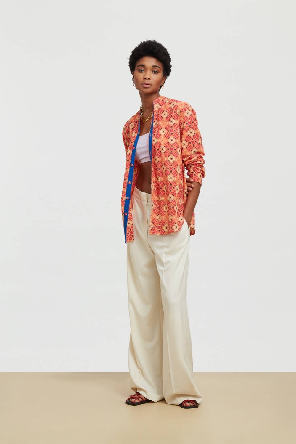 Lisa Corti camicia santorini morocco design red Ultimi tre giorni