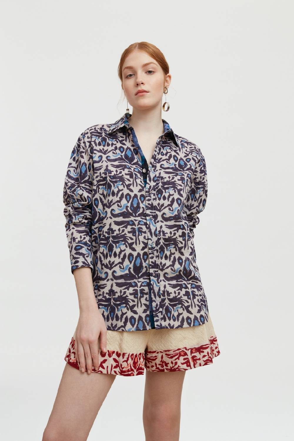 Lisa Corti camicia acapulco abhanery damasque black ACQUISTA ORA