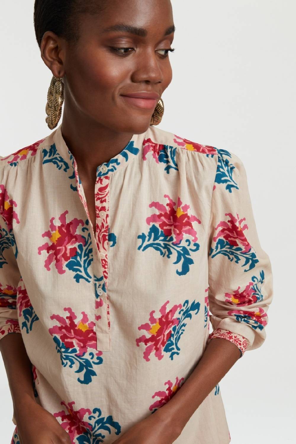 Lisa Corti camicia batumi tangeri rose cream Promozione temporanea