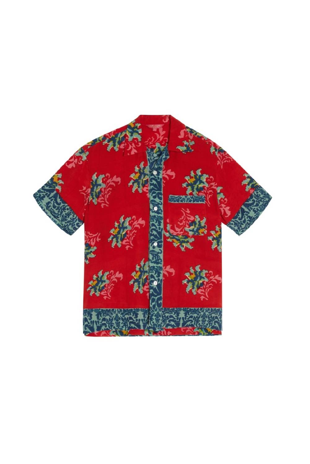 Lisa Corti camicia foulard tangeri flower coral Offerta speciale della fabbrica