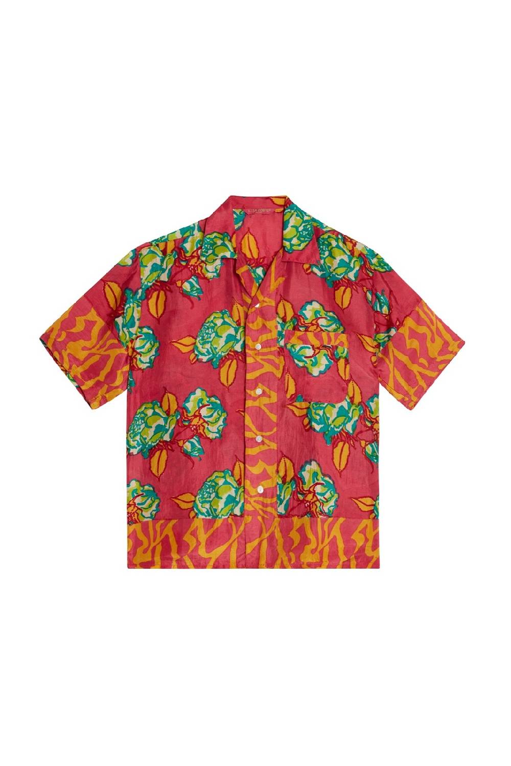 Lisa Corti camicia bowling rosa spina geranium Fino al 55% di sconto