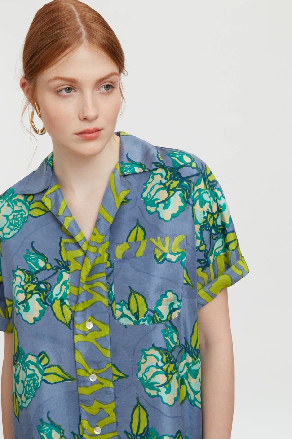 Lisa Corti camicia bowling rosa spina glicine Discount Store per i nuovi prodotti