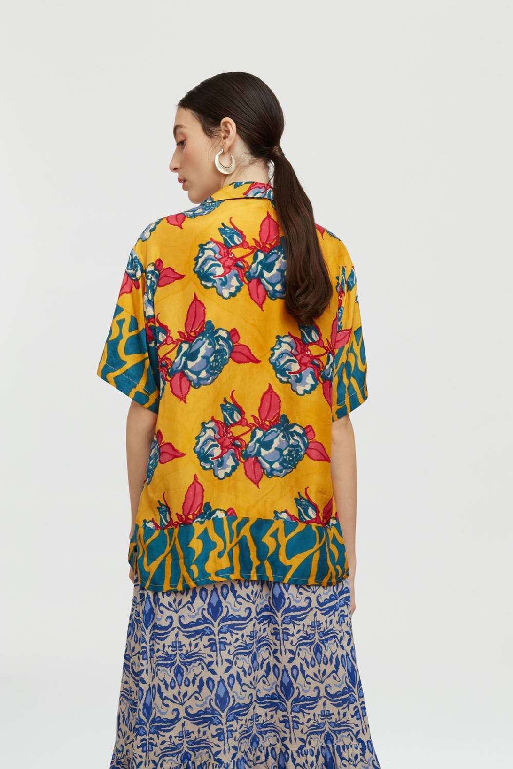 Lisa Corti camicia bowling shirt rosa spina orange Solo un giorno rimasto