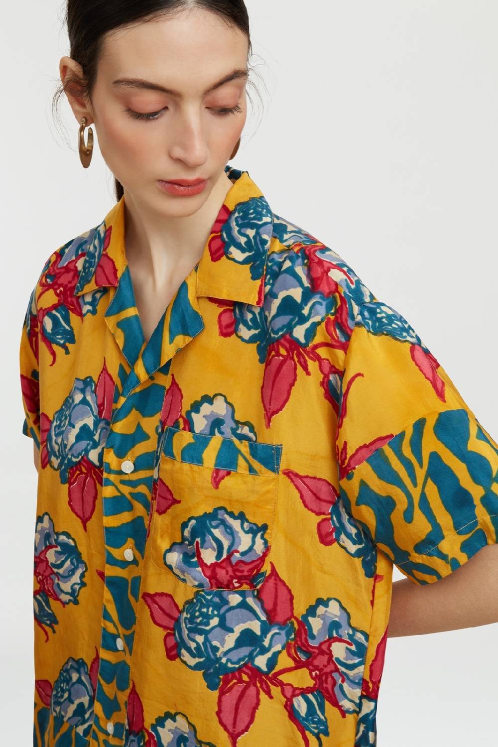 Lisa Corti camicia bowling shirt rosa spina orange Solo un giorno rimasto