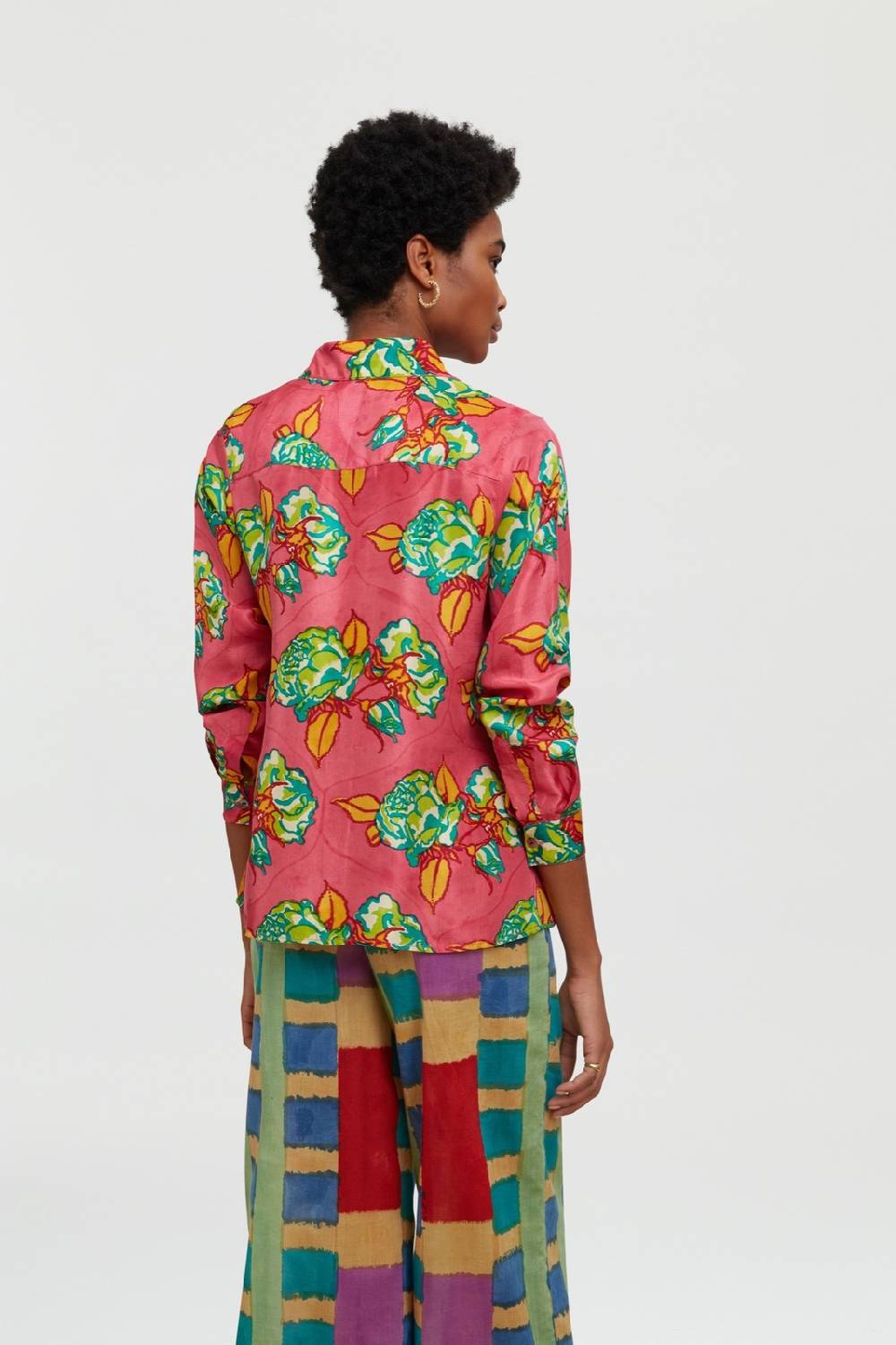 Lisa Corti camicia bella rosa spina geranium Enormi sconti